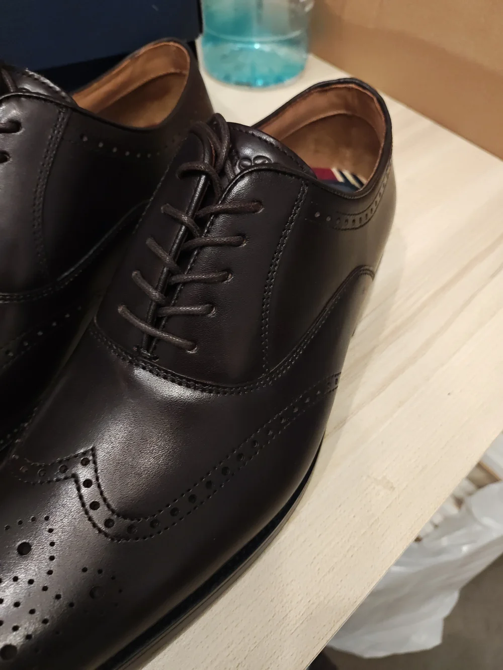 Brooks Brothers Dark Brown Leather Wingtip Oxfords 8